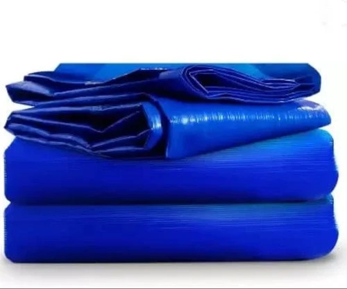 Plastic Waterproof Tarpaulin - Polyester, 200 Gsm, Blue And Black Roll | Standard Design, Custom Color, Various Use