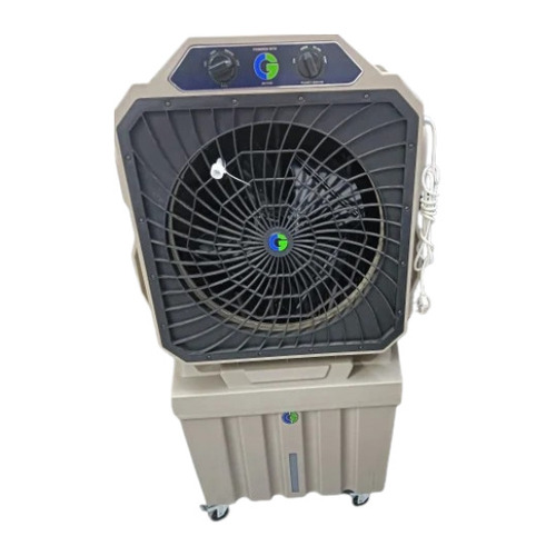 28 Inch 110L Plastic Air Cooler - Black Grey, 20 Inch Blower, Honeycomb Pads, Inverter Compatible, Humidity Control