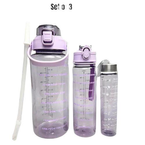 Fancy Water Bottle Set Of 3