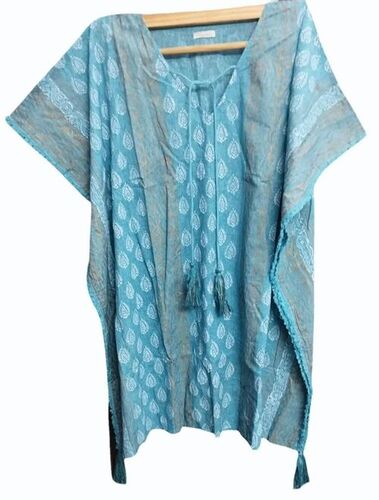 Hand Block Printed Cotton Kaftan