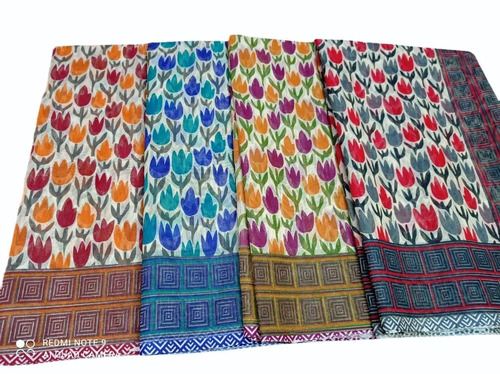 Hand Painted Supernet Printed Saree