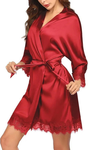 Ladies Red Satin Nightgown