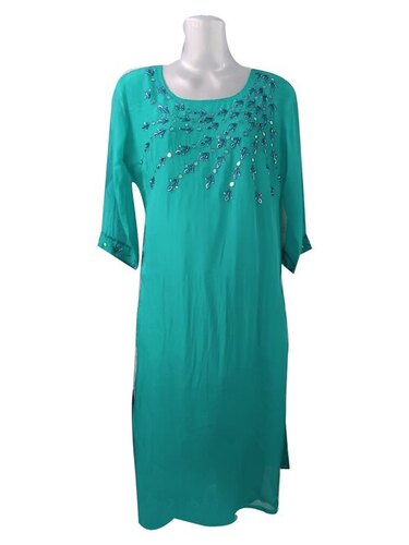 Ladies Sky Blue Georgette Kurti
