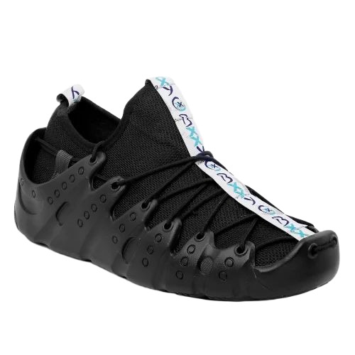 Men Casual Sports Shoes - Canvas Upper, Rubber Outsole, Black, Lace Closure, Lightweight, Tear Resistant