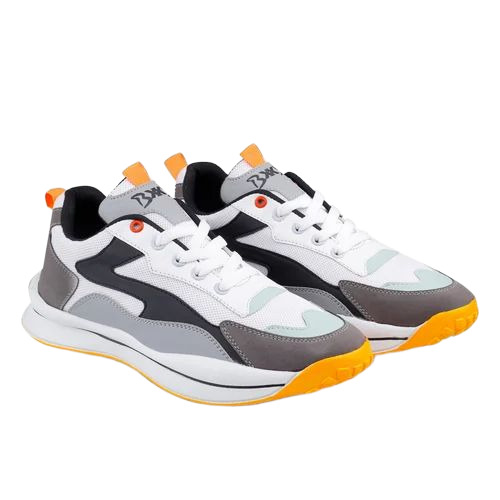 Men Fancy Sports Shoes - Canvas, Cotton Lining, White Lace-Up | Lightweight, Washable, Tear Resistant Rubber Sole