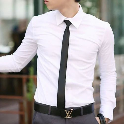 Mens White Casual Shirt - Cotton, All Size, White | No Fade, Stylist, Comfortable, Washable