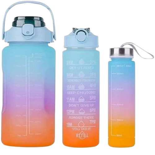Multicolor Water Bottle Set Of 3