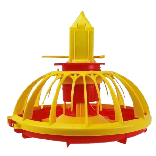 Plastic Automatic Pan Feeding System - Plastic, 20 Inch, Red, Circular Feeder | Lightweight, Good Quality, Automatic Electric Hydraulic Driven