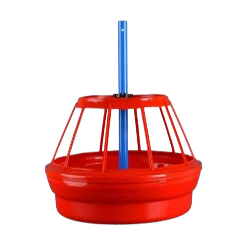 Red Pan Feeding System - Plastic, 20 Inch, Red | Lightweight, Automatic Feeder