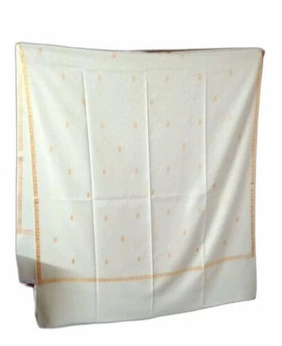 150 Gsm White Jacquard Shawl - Design: Standard