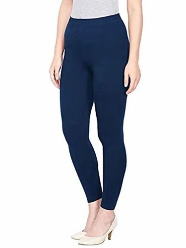 Navy Blue Color Women Ankle Length Leggings
