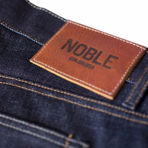 Printed Jeans Leather Patch