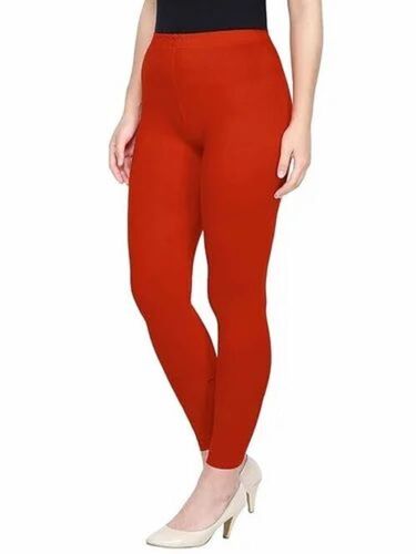 Red Color Women Ankle Length Leggings