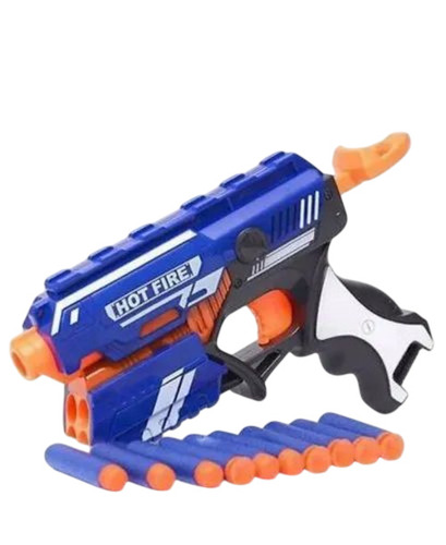 Soft Bullet Gun Toys - Plastic, Blue, Lightweight | Durable, Fine Finished, Age 5-10 Years