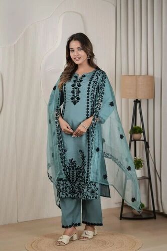 3-Piece Cotton Kurti Pant Set - Cotton, All Size, New | Anti Wrinkle, No Fade, Stylish, Comfortable