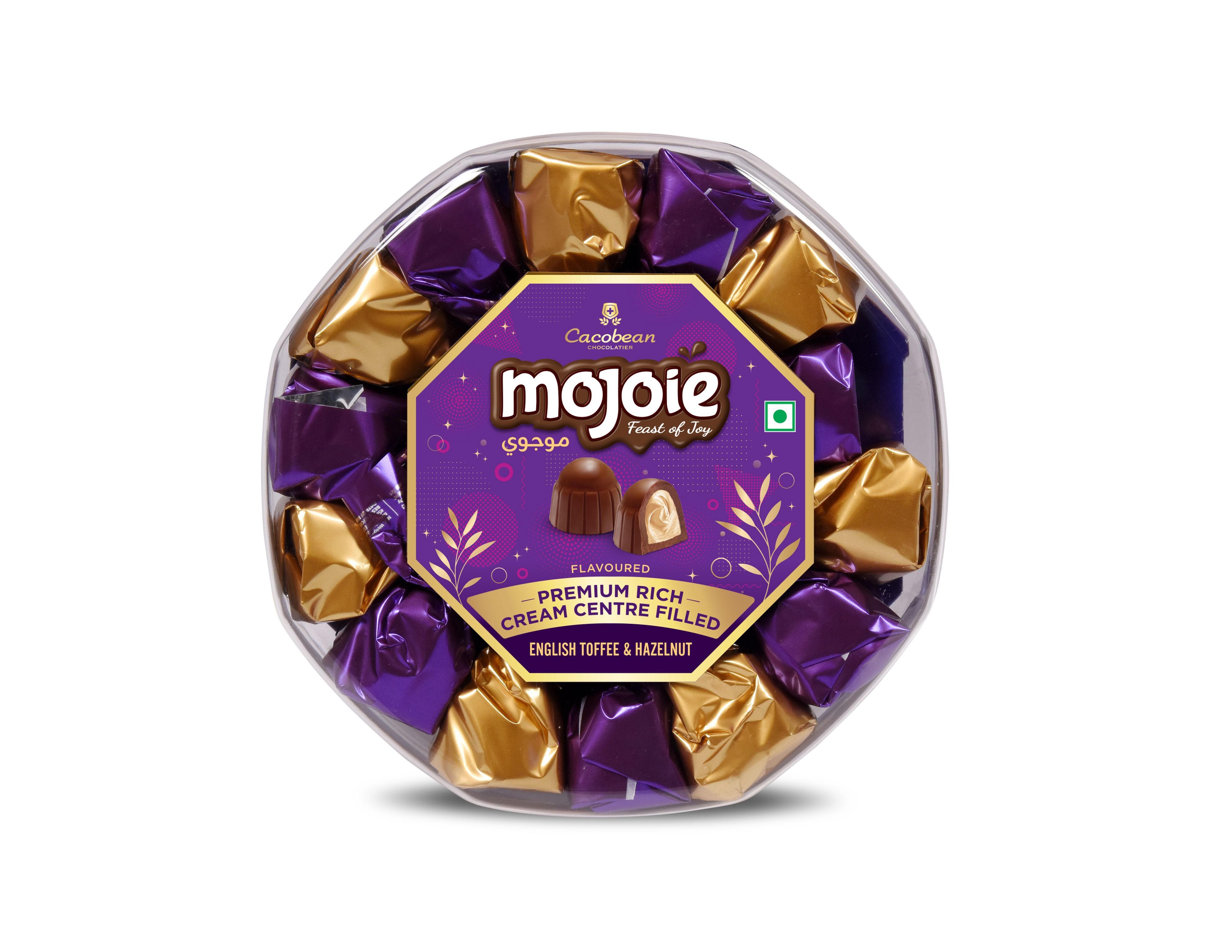 Compound Chocolate Mojoie Top Twist PCB -Octa B- b English Toffee/Hazelnut-24 Pcs