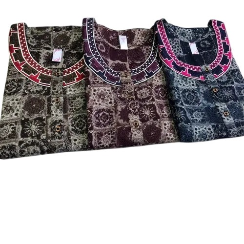 Fashionable Alphine Cotton Print Nighty