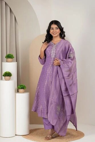 Pure Shimmer Anarkali Kurti Pant Set