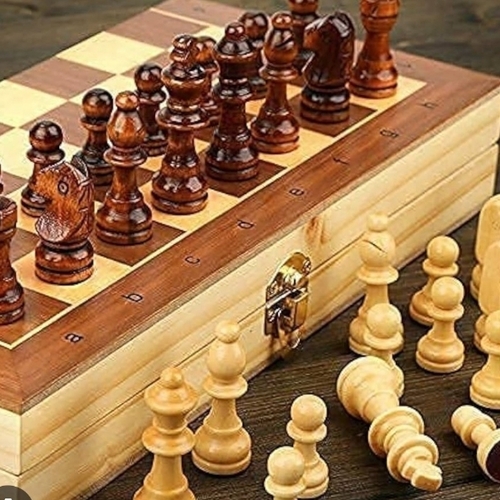 Square Foldable Wooden Chess Board