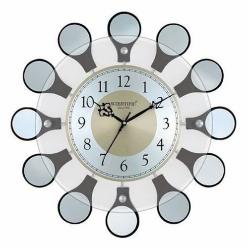 Wooden Glass Wall Clock