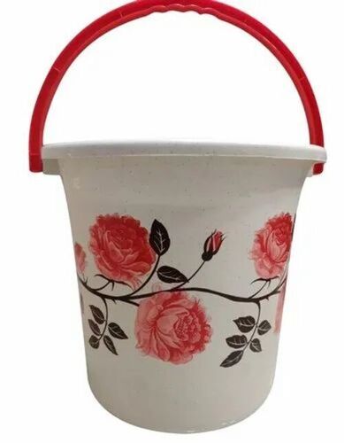 20 Litre Flower Print Plastic Buckets