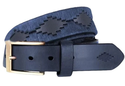 Blue Polo Mens Leather Belt