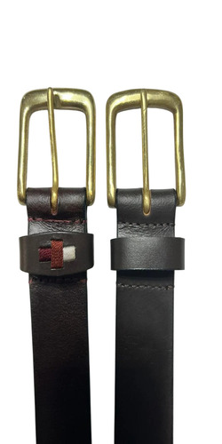 Brass Buckle Alloy Mens Formal Leather Belts
