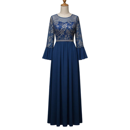 Ladies Blue Maxi Night Dresses
