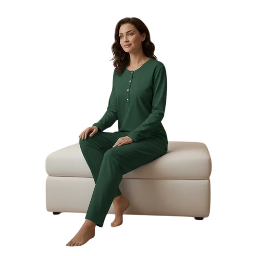 Ladies Dark Green Nightwear Dress