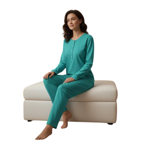 Ladies Green Nightwear Dress