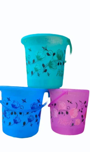 Multicolor Printed Plastic Buckets