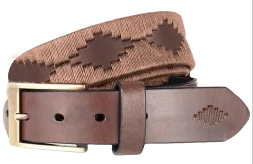 Party Wear Brown Polo Mens Leather Belts
