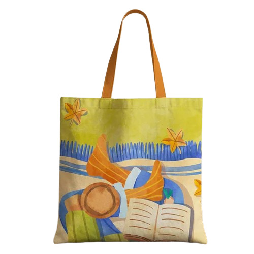 Yellow Cotton Tote Bag