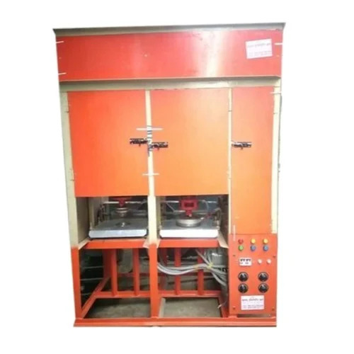 Automatic Double Die Paper Dona Pattal Making Machine - Mild Steel, 4 Inch, Orange, 2 KW, 3000 Pcs/hr | Human Machine Interface, Single Phase, 50 Hz, 12 Months Warranty