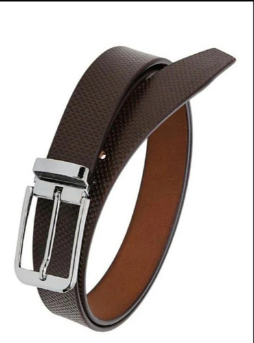 Brass Buckle With Chrome Coated Formal Wear Mens Leather Belts