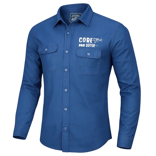 Men Denim Shirt - Color: Classic