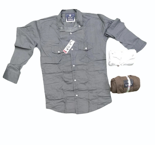 Men Plain Cotton Shirt