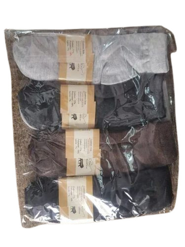 Multicolor Mens Cotton Plain Ankle Socks