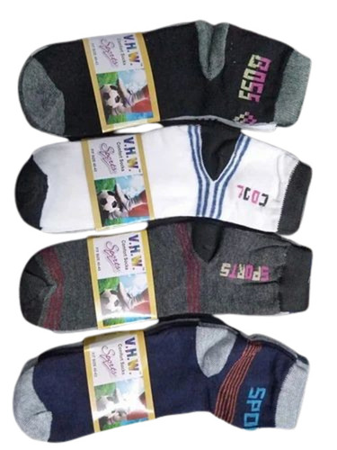 Printed Men Cotton Ankle Length Socks