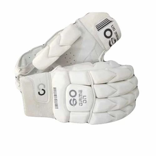 Printed White Cricket Batting Gloves