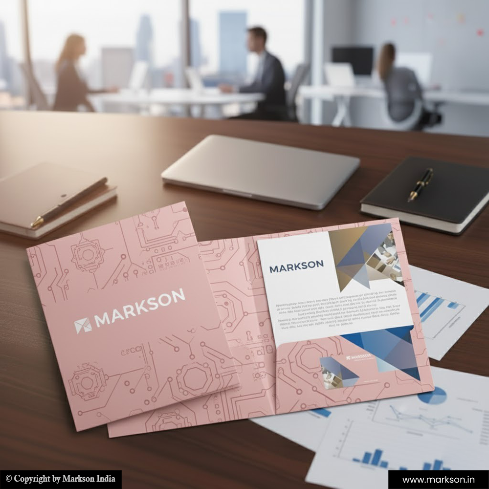 Corporate File Folders with Double Pocket