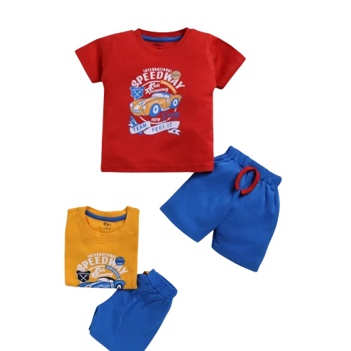 Half Sleeves Kids Cotton Baba Suit