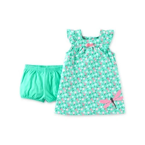 Kids Green Frock With Panty
