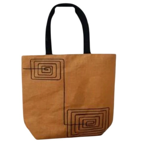 Handled Jute Handbag - Color: Brown