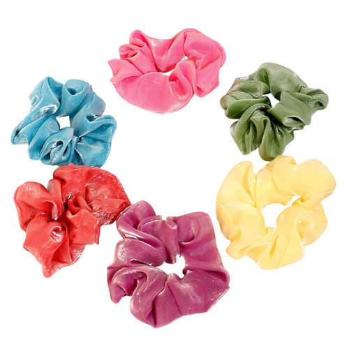 Pastel Charm Satin Soft & Gentle Hair Scrunchies
