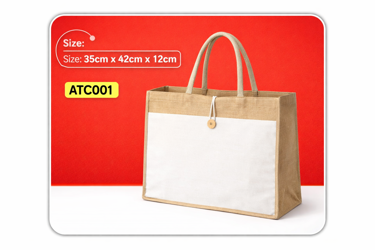 Premium juco tote bag