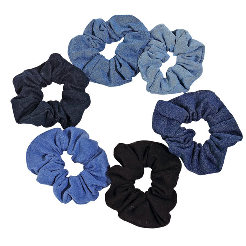 Soft Denim Hair Scrunchies For Women And Girls