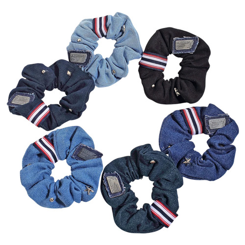Starstitch Denim Scrunchies For Women And Girls