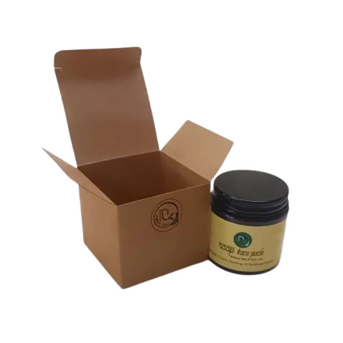 Brown Printed Paper Cosmetic Packaging Box