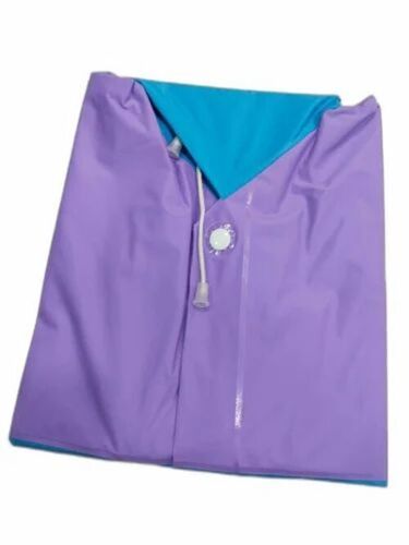 Men Blue And Purple Pvc Raincoat Set
